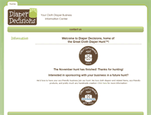 Tablet Screenshot of diaperdecisions.com